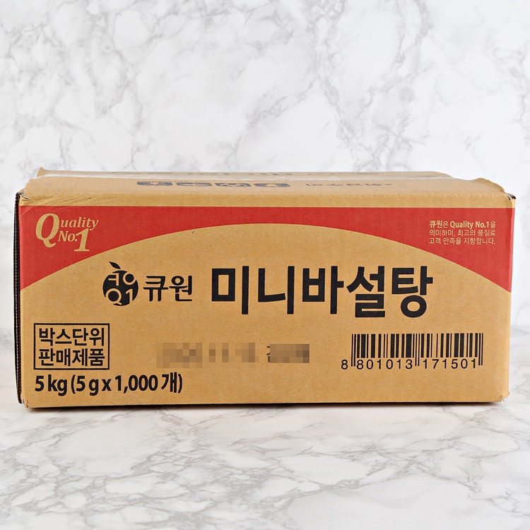 큐원 미니바설탕/대용량 5kg (5g*1,000개)