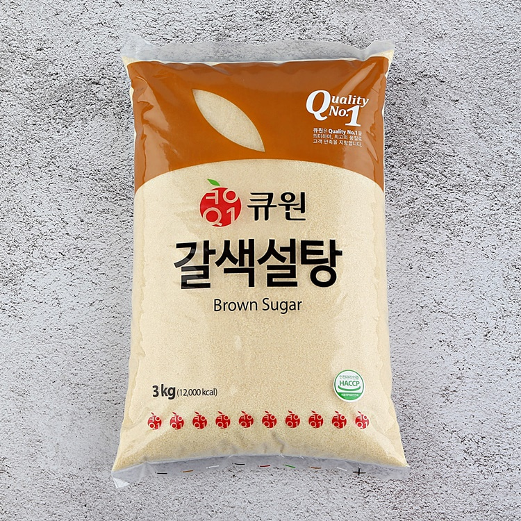 큐원 갈색설탕 3kg