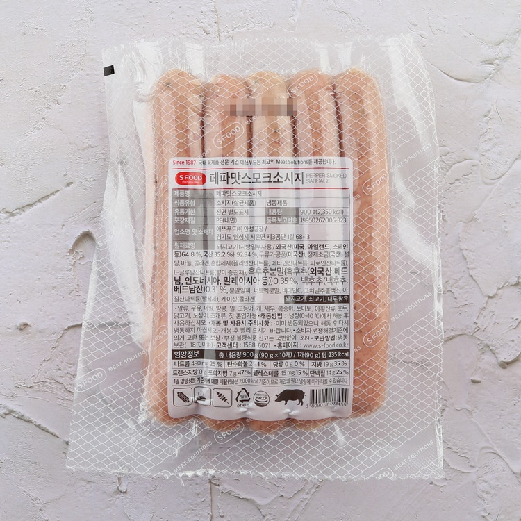 에쓰푸드 페파맛스모크소시지/소세지 900g (선주문)